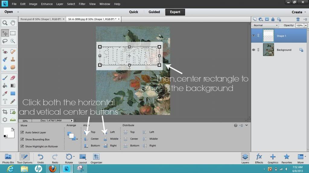 Creating Transparent Text in Photoshop Elements 11