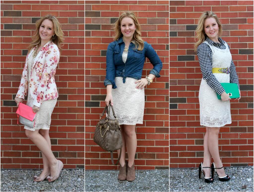 Three Ways to Wear a Lace Dress