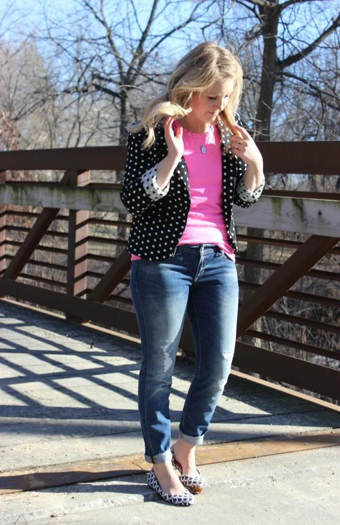 Polka Dots and Neon Outfit