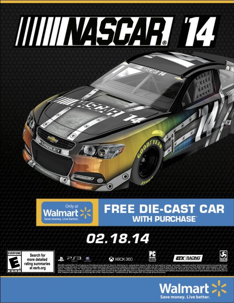 Target Exclusive #3: Pre-Order NASCAR 14' at Target and receive a free target DLC car in-game