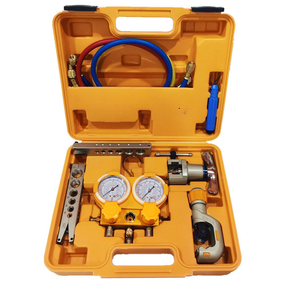 HVAC Refrigeration Tool Kit Manifold, Hoses, Flaring Tools, Cutter, Debur eBay