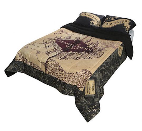 HARRY POTTER Hogwarts MARAUDERS MAP Full/Queen COMFORTER Pillowcases BEDDING Set eBay