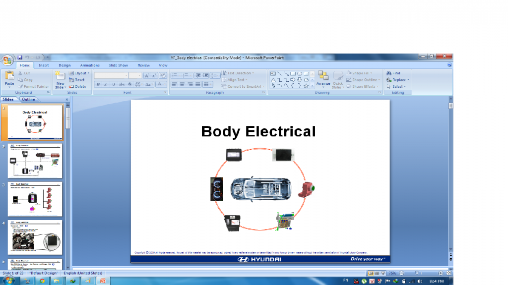 Tài liệu đào tạo một số hệ thống điện của Sonata 2012