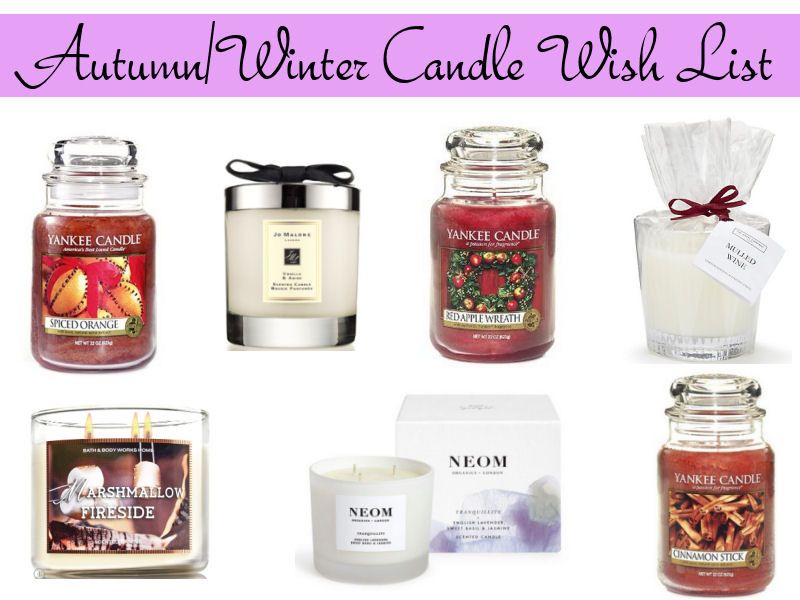 Autumn Winter Candle Wish List