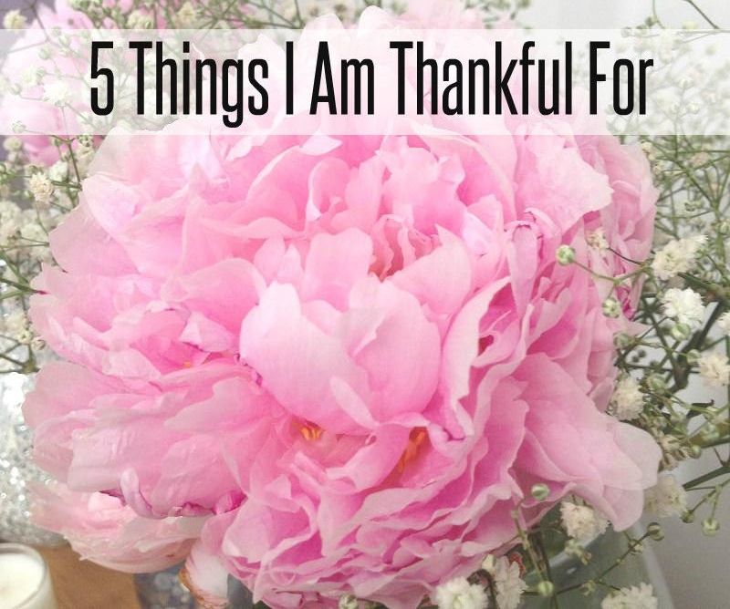 5 Things I am Thankful For