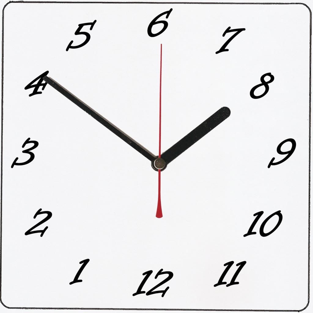 Novelty Square Aluminium Wall Clock Upside Down Clock CL86