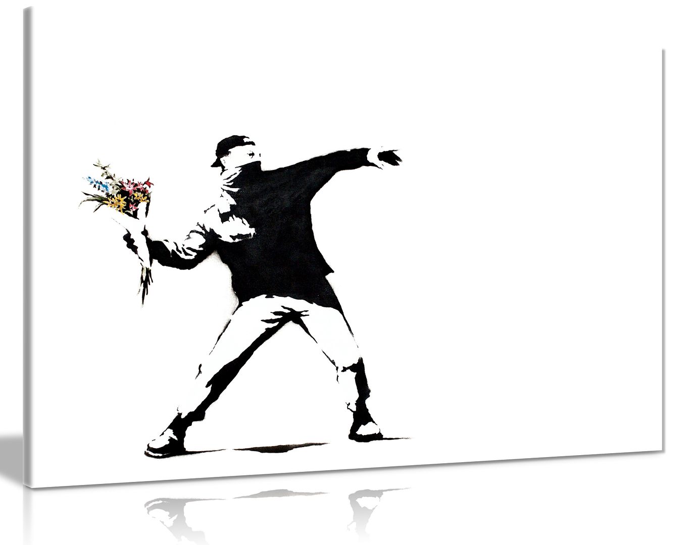 Download Banksy Flower Thrower Canvas Wall Art Picture Print | eBay